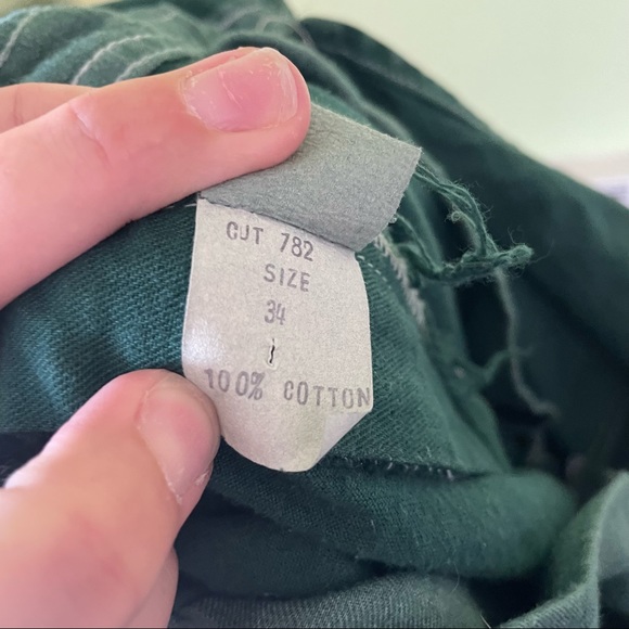 VINTAGE CARTERS GREEN OVERALLS MADE IN USA 100% COTTON RARE! HTF SIZE 34 - Picture 8 of 8